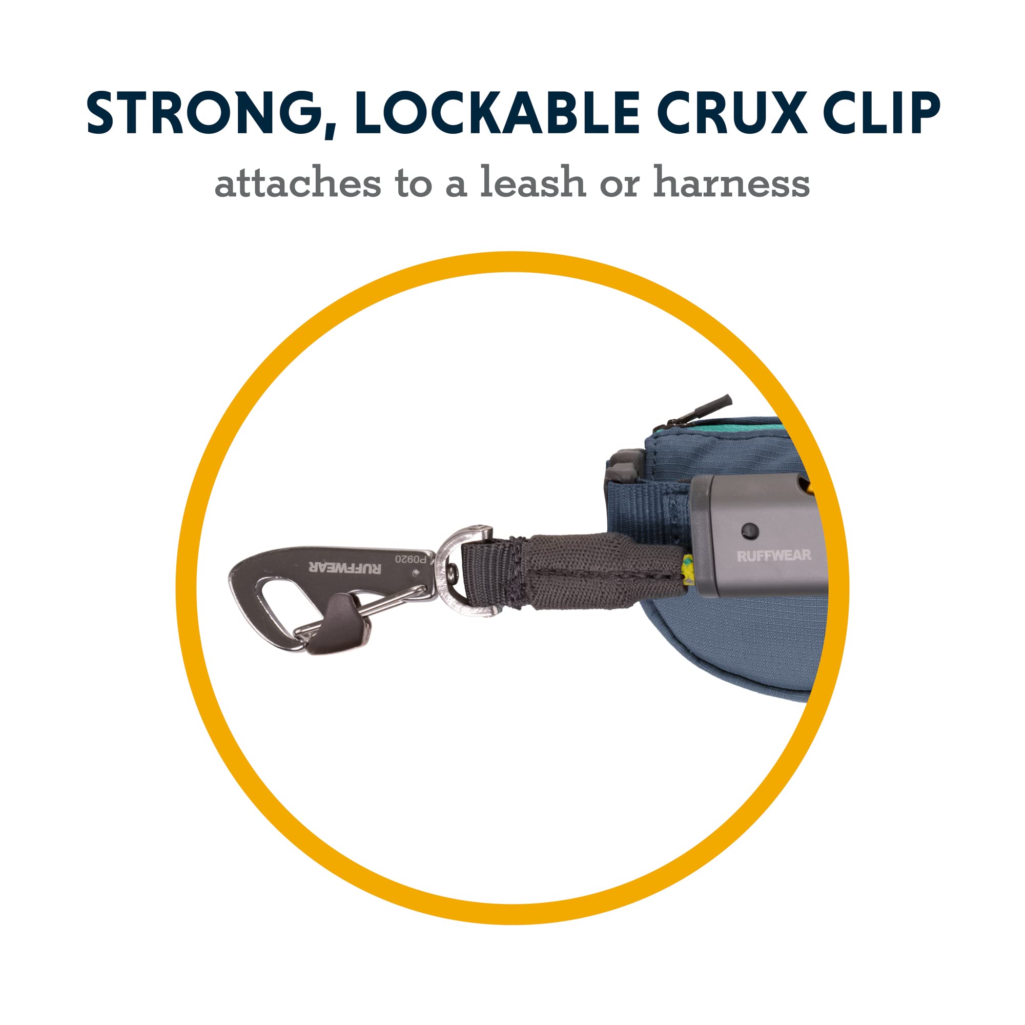 Ruffwear Hitch Hiker rope length adjustment for precise leash setup.