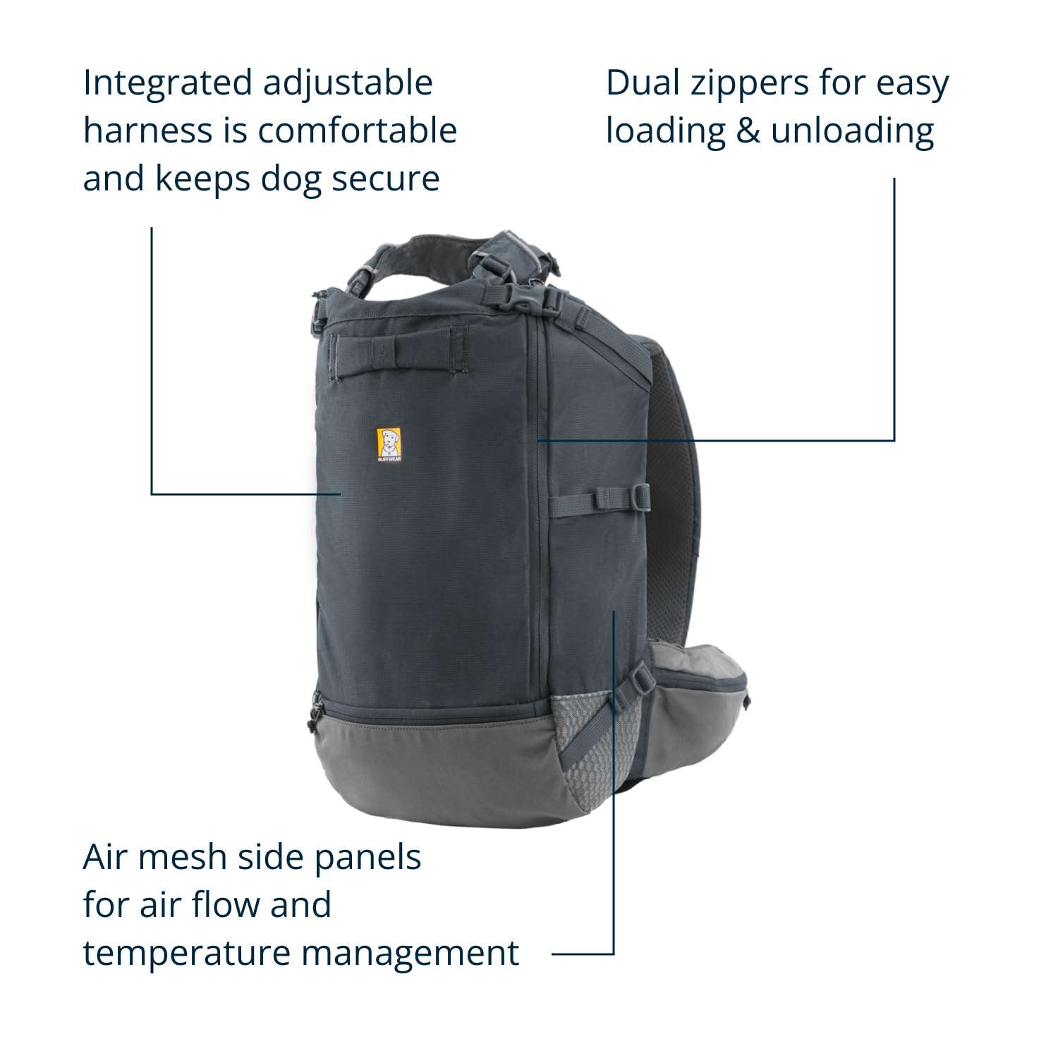 Ruffwear Hitch Hiker plush EVA padding enhances pup comfort during long hikes