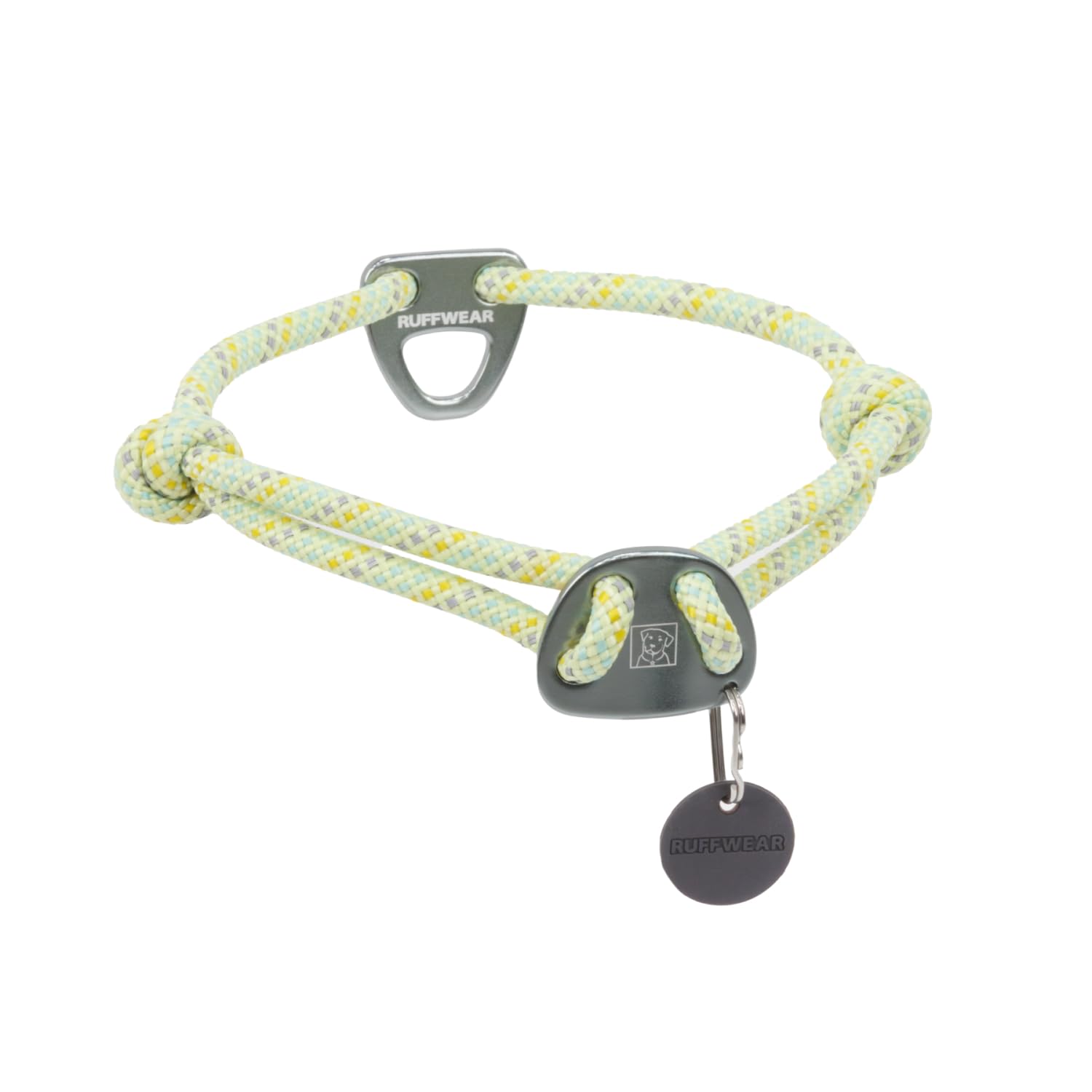 Ruffwear Knot-a-Collar closeup of rope shows climbing-grade durability for rugged hikes