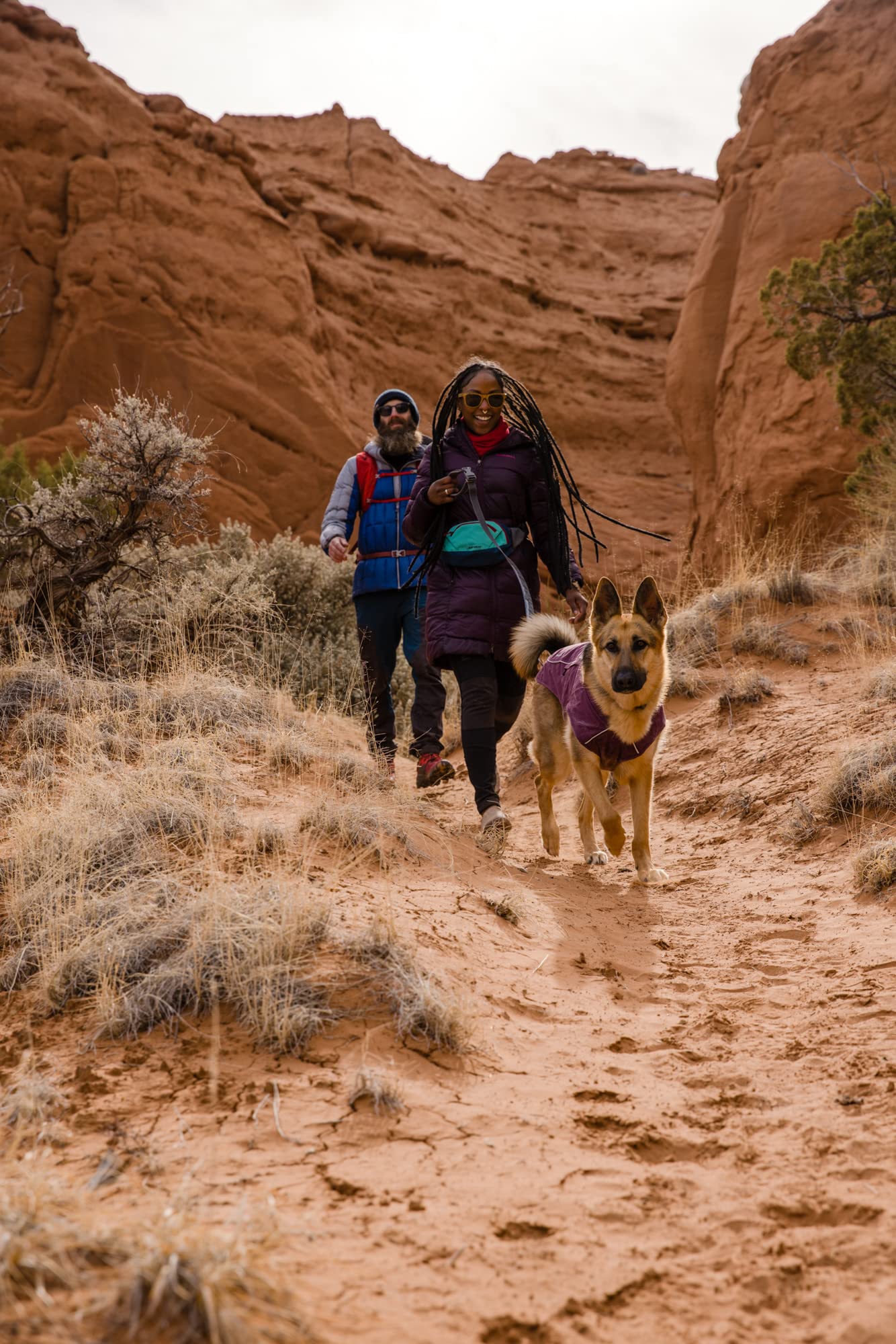 Ruffwear Overcoat Fuse beacon-light loop supports added safety at night.