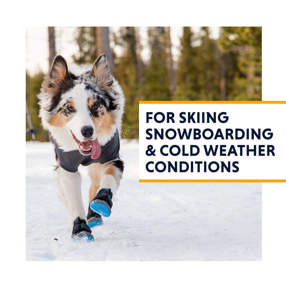 Ruffwear Polar Trex anti-snow gaiter with zipper sealing snow from entering.