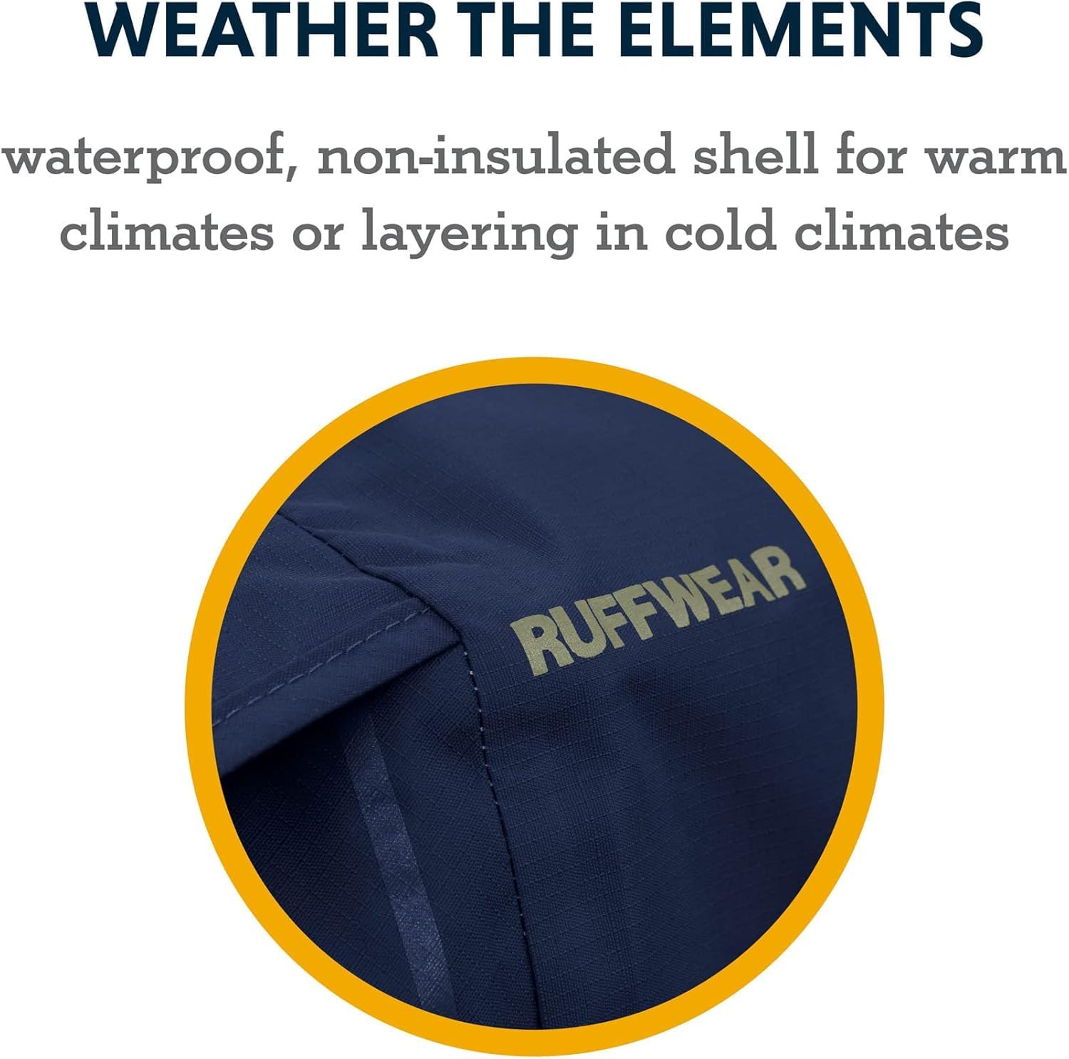 Ruffwear Sun Shower hem cinch demonstrates customizable fit for active dogs.