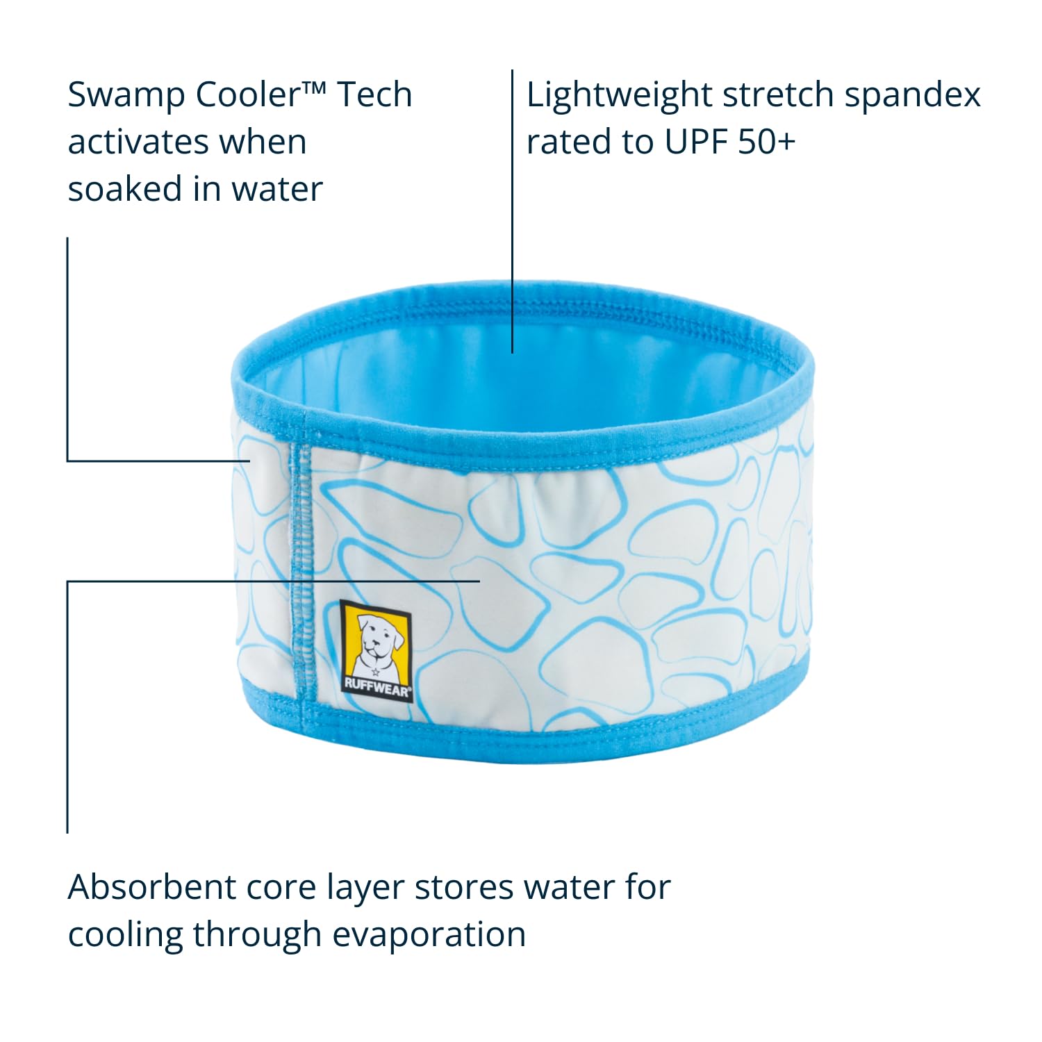 Ruffwear Swamp Cooler gaiter with UPF 50+ sun protection.