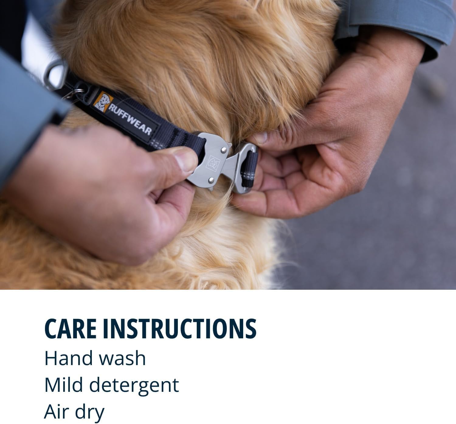 Ruffwear Top Rope Collar ID silencer demonstrating quiet ID management