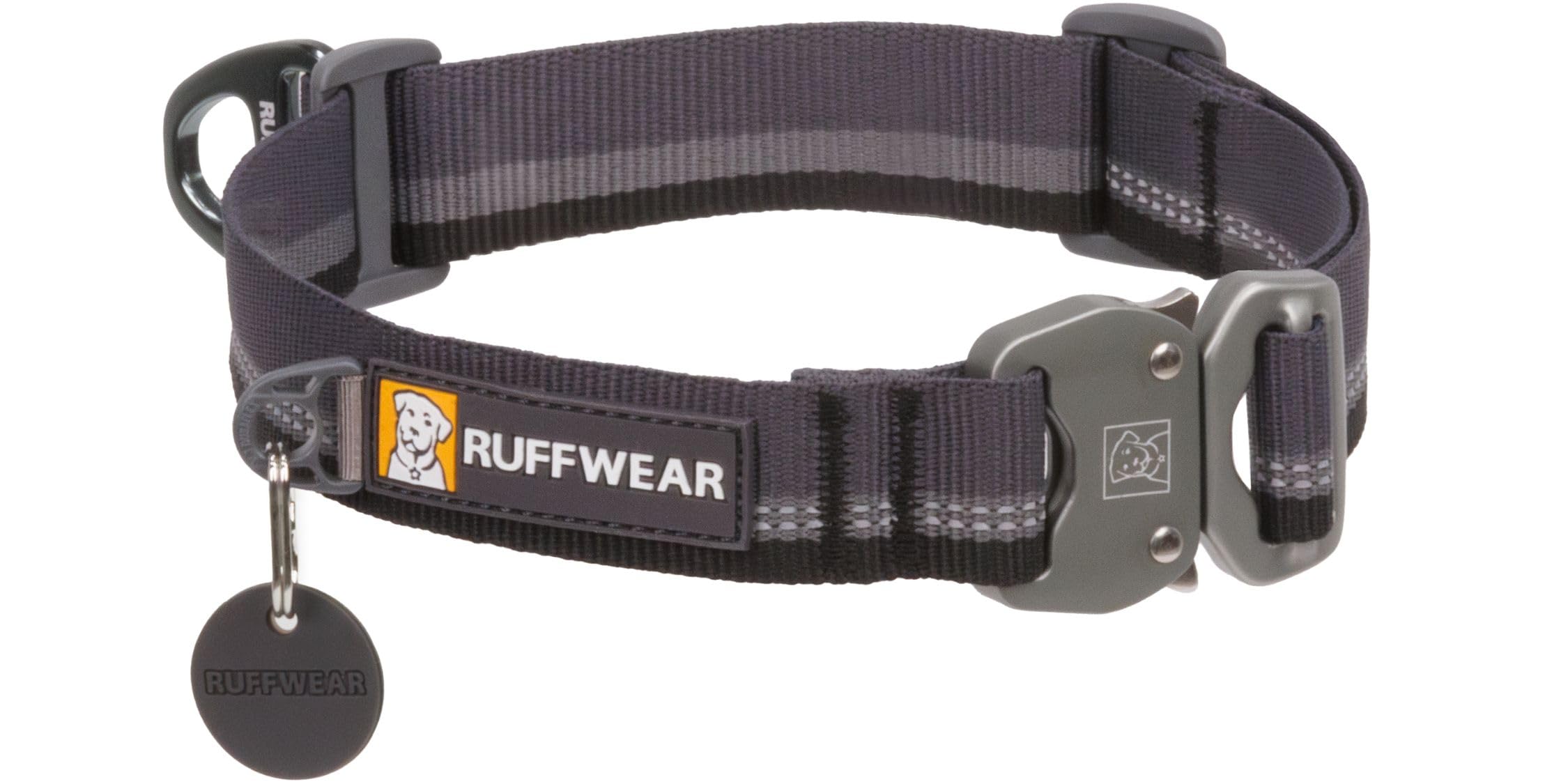 Ruffwear Top Rope Collar close-up of Talon buckle showing secure retention for high-energy dogs