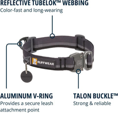 Ruffwear Top Rope Collar aluminum V-ring attachment for strong leash connection