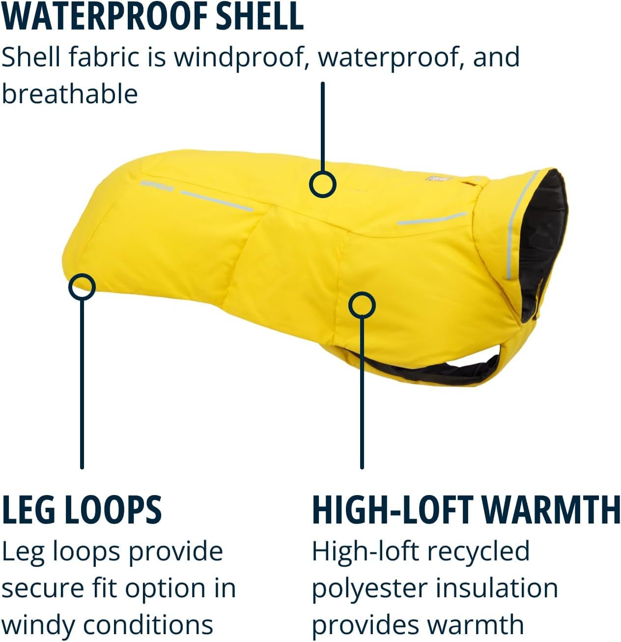 Ruffwear Vert Dog Winter Jacket storm collar seals out wind and snow