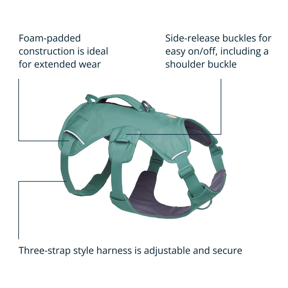 Ruffwear Web Master front clip enabling training and trail use