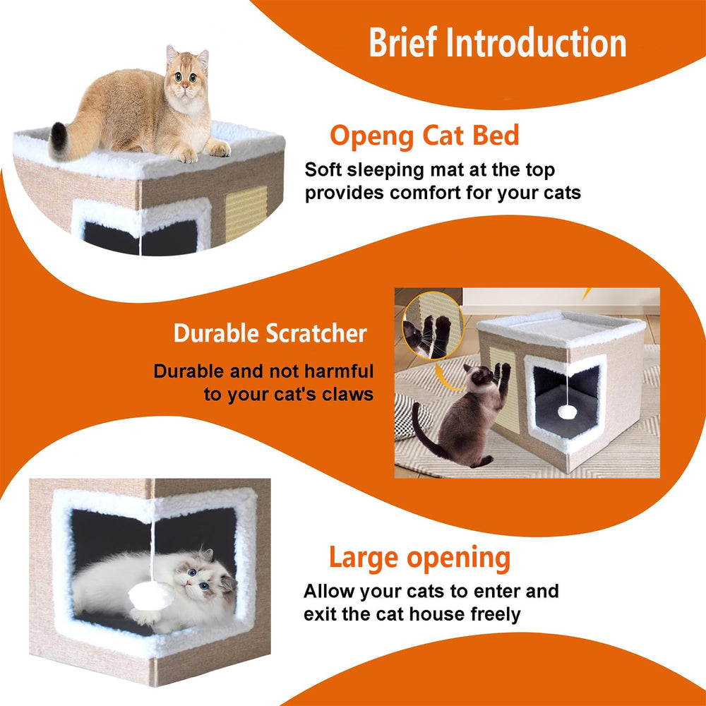 RuiXiangTeng cat house scratch pad promotes healthy scratching