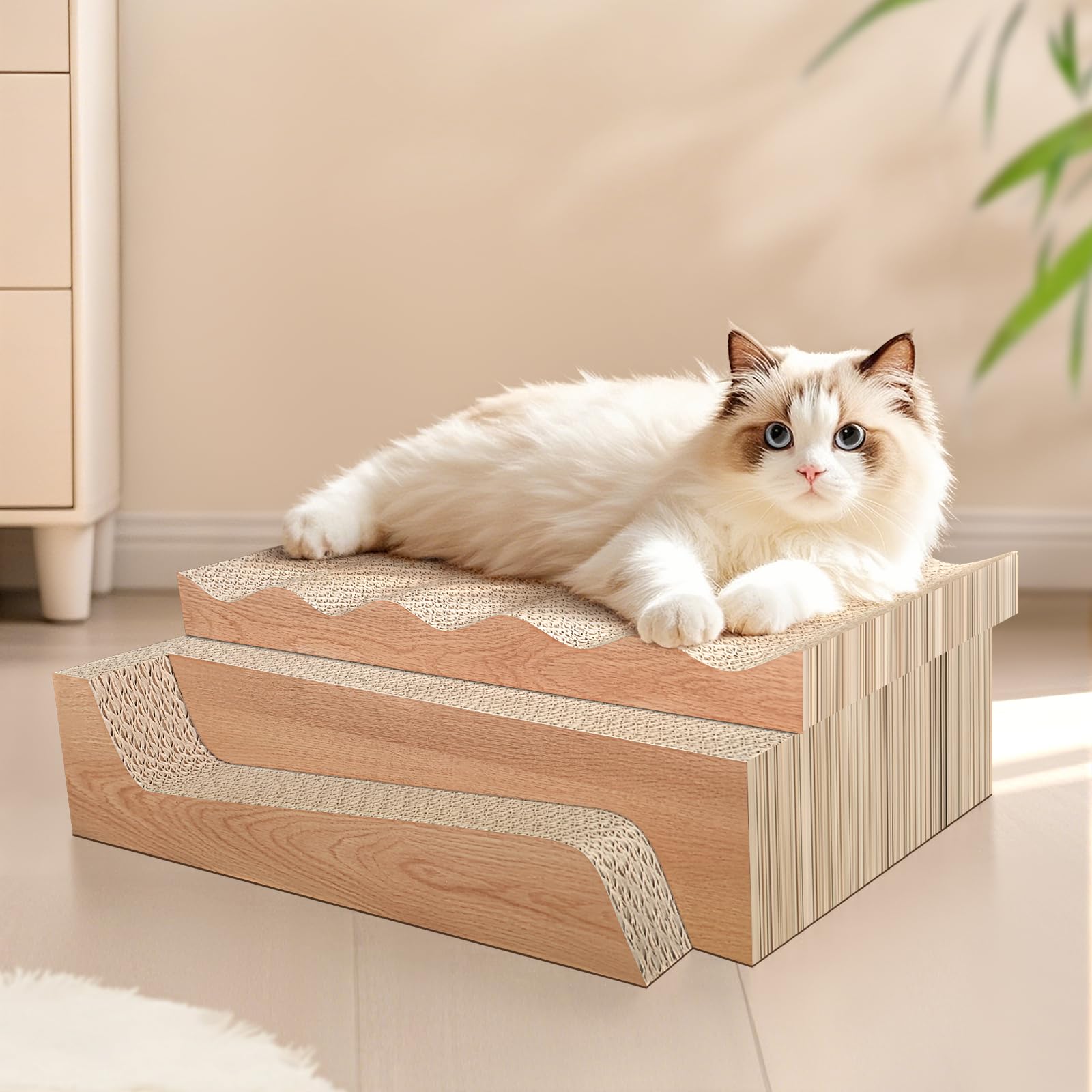 RUMUUKE woodgrain design scratch pad blends with decor for lounging