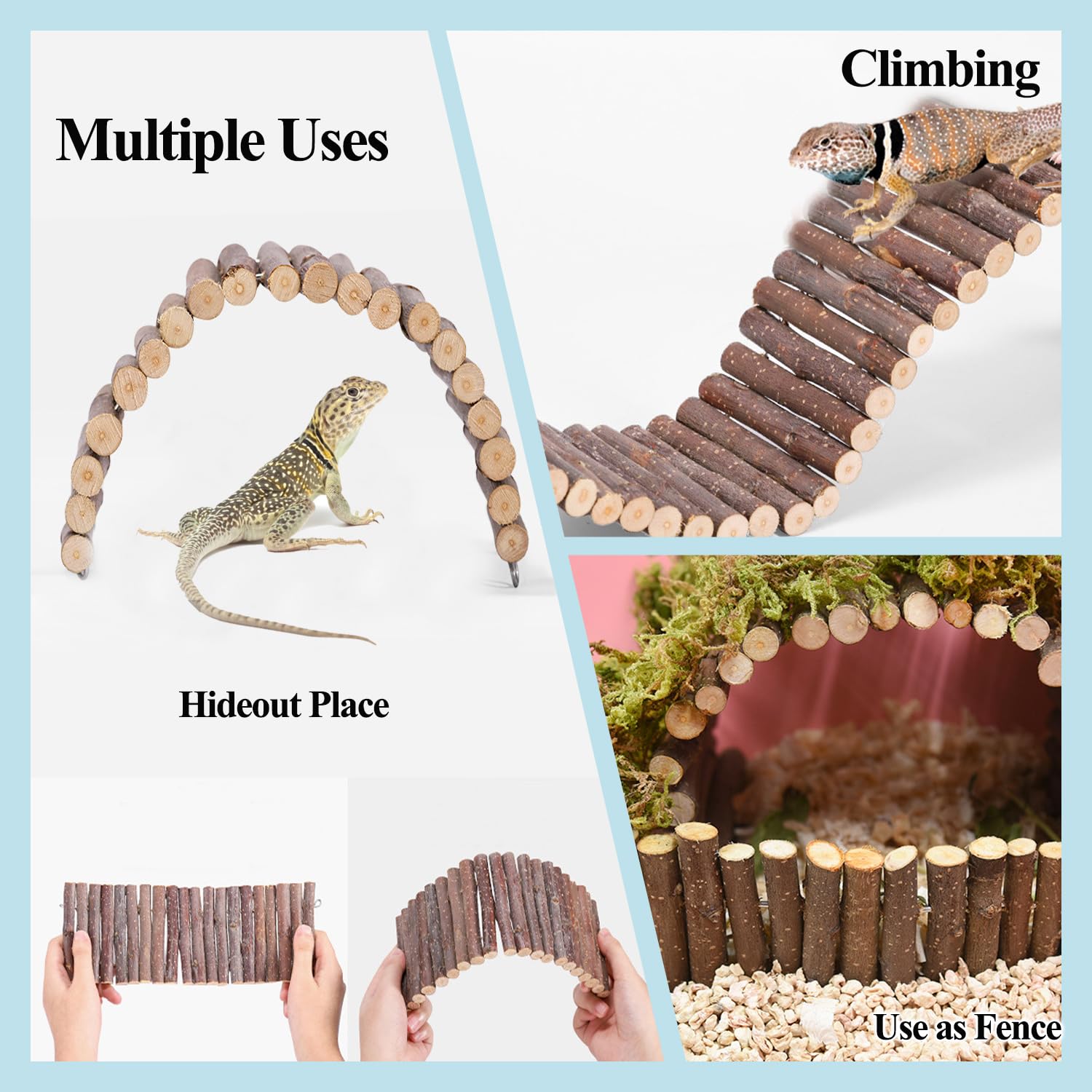 RUNANIA Crested Gecko Tank Accessories leaves provide visual camouflage and tactile texture.