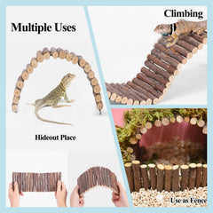 RUNANIA Crested Gecko Tank Accessories leaves provide visual camouflage and tactile texture.