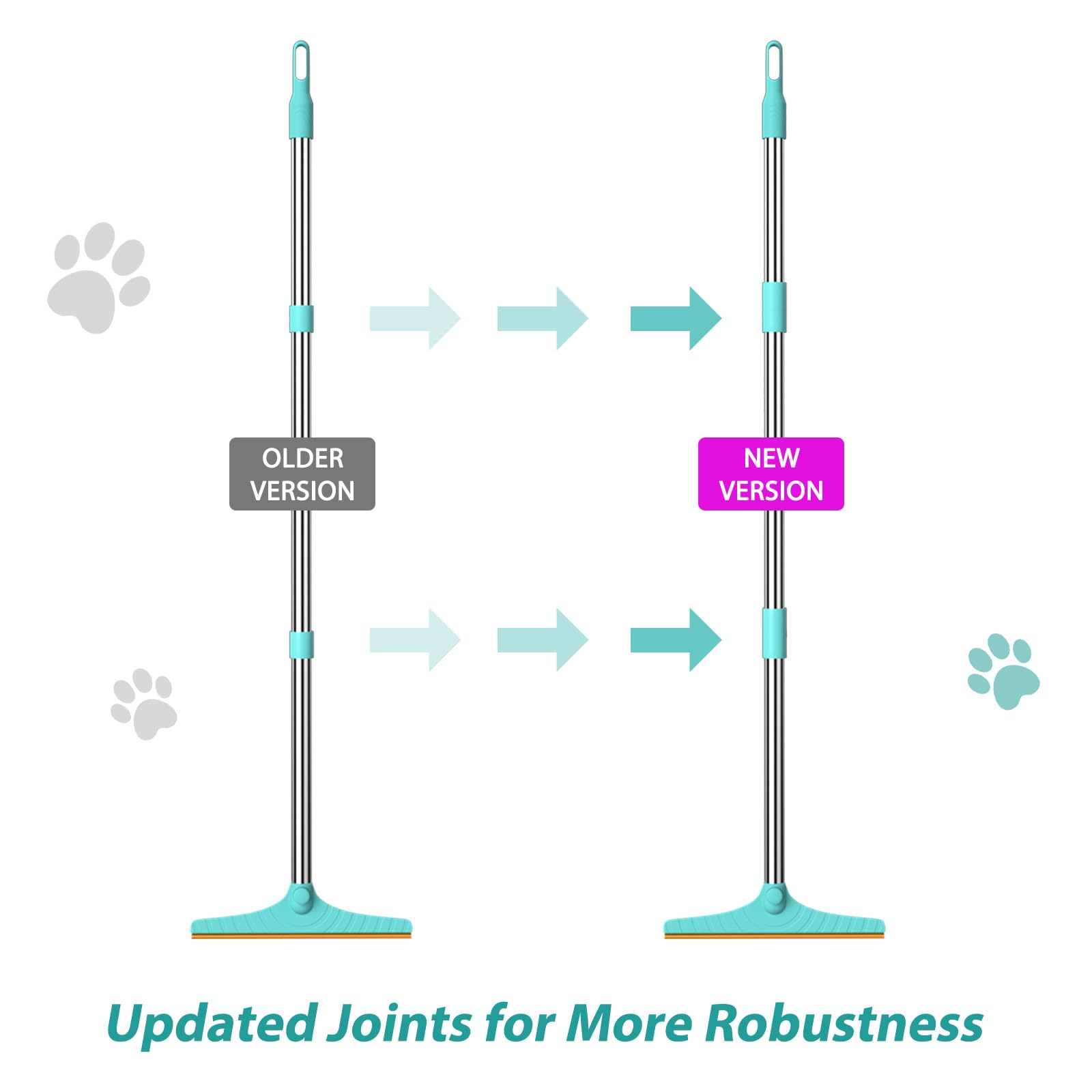 Rundik carpet rake copper teeth close-up shows efficient pet hair lifting.