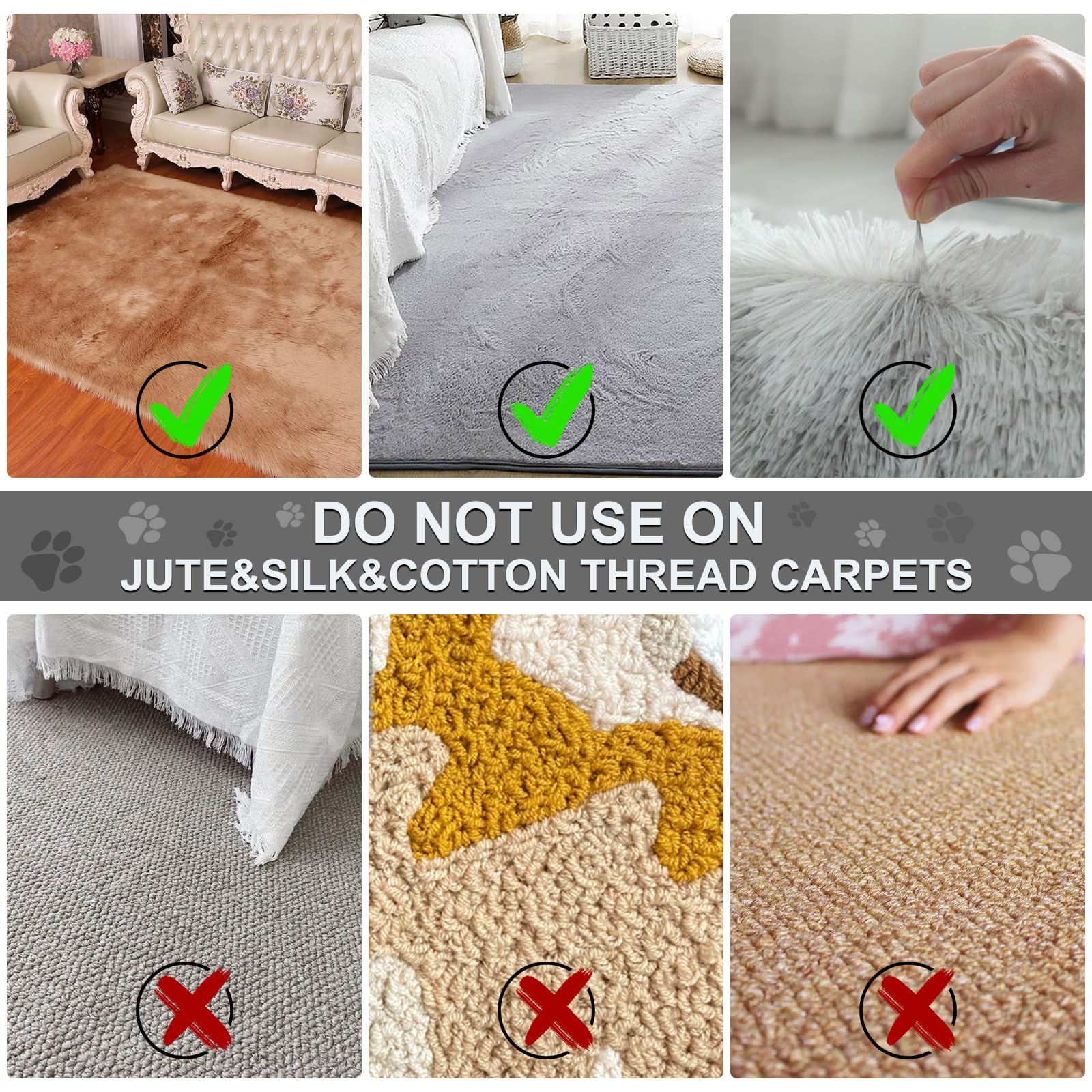 Rundik carpet rake on-couch demonstrates hair removal from upholstery.