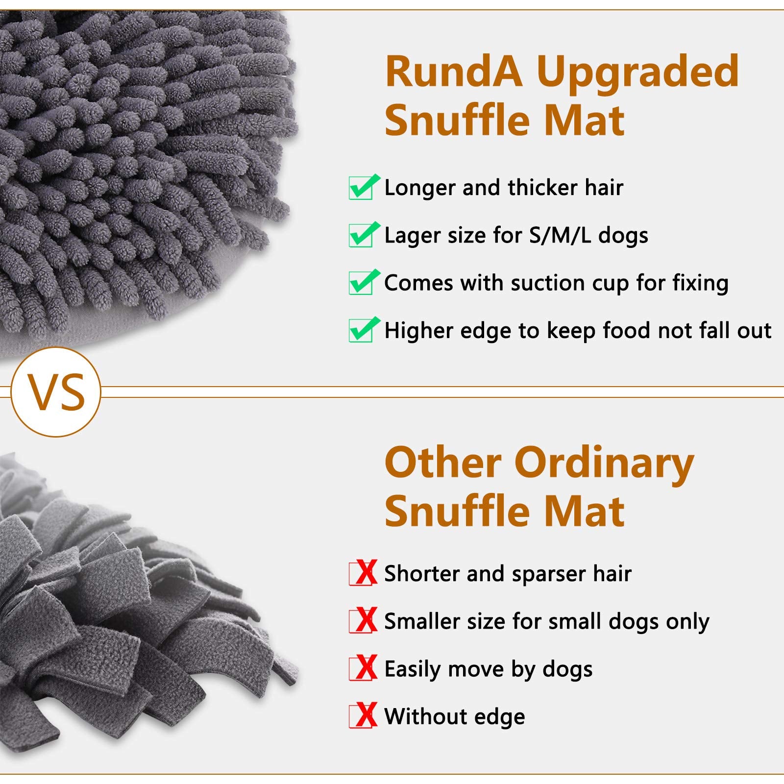 Rundik Snuffle Mat non-slip bottom holds mat during sniffing