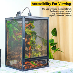 RunDuck front-door feeding-latch enables easy feeding while you bond with your reptile.