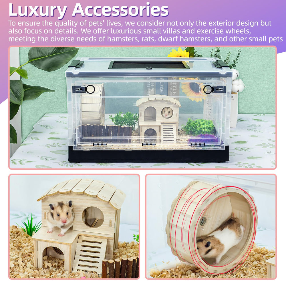 RunDuck luxury villas and exercise wheel kit enhance play and comfort