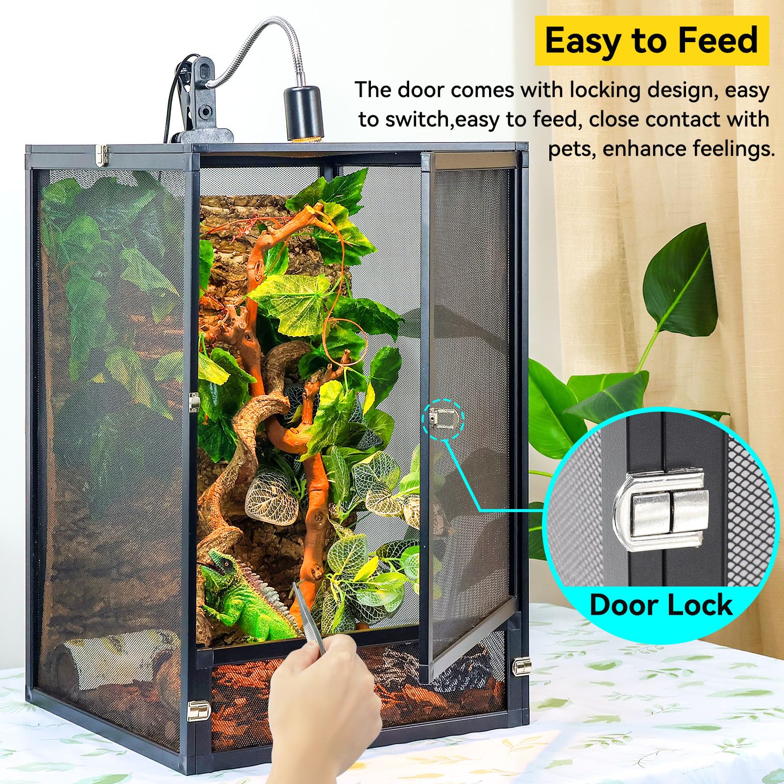 RunDuck magnetic-assembly-durable-terrarium offers tool-free setup with secure locks.