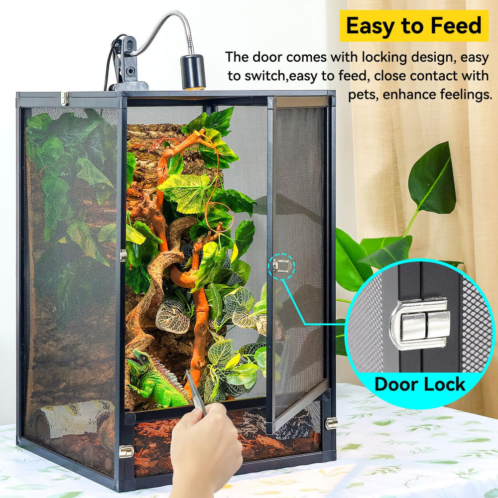 RunDuck magnetic-assembly-durable-terrarium offers tool-free setup with secure locks.