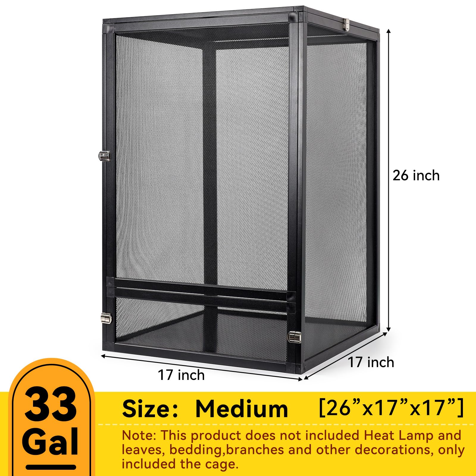RunDuck terrarium with ventilation-sides promotes steady airflow for healthy housing.