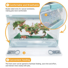 RunDuck Travel Terrarium Double-Ventilation ensures natural airflow for comfort.