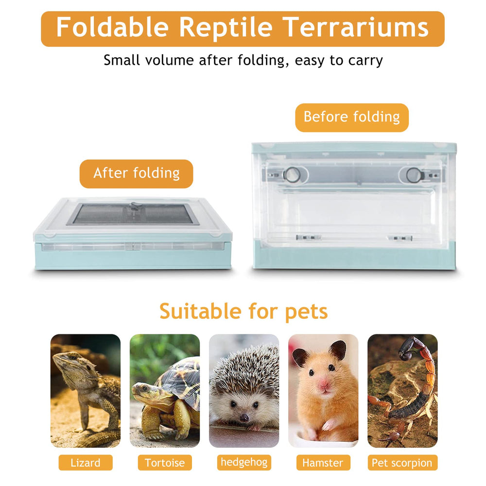 RunDuck Travel Terrarium Front-Feeding-Door simplifies feeding and interaction.