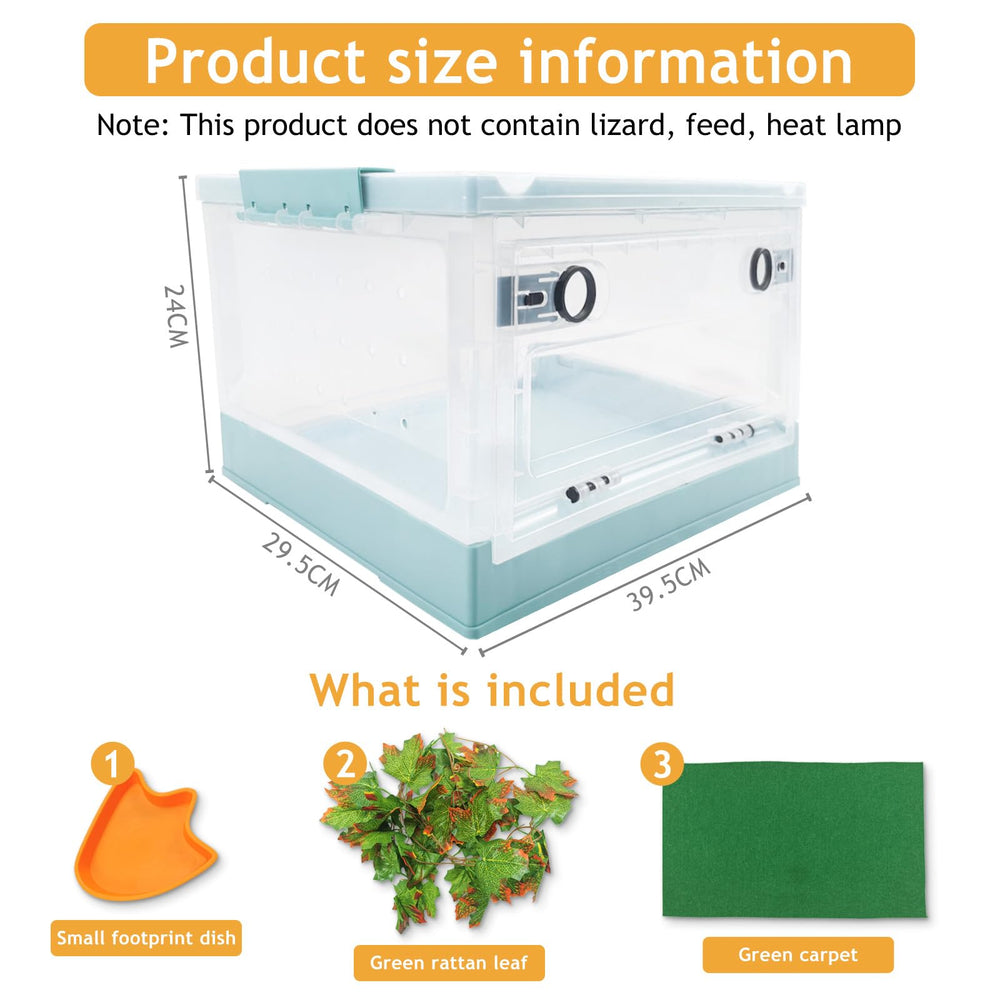 RunDuck Travel Terrarium With-Wheels enables easy relocation for care routines.