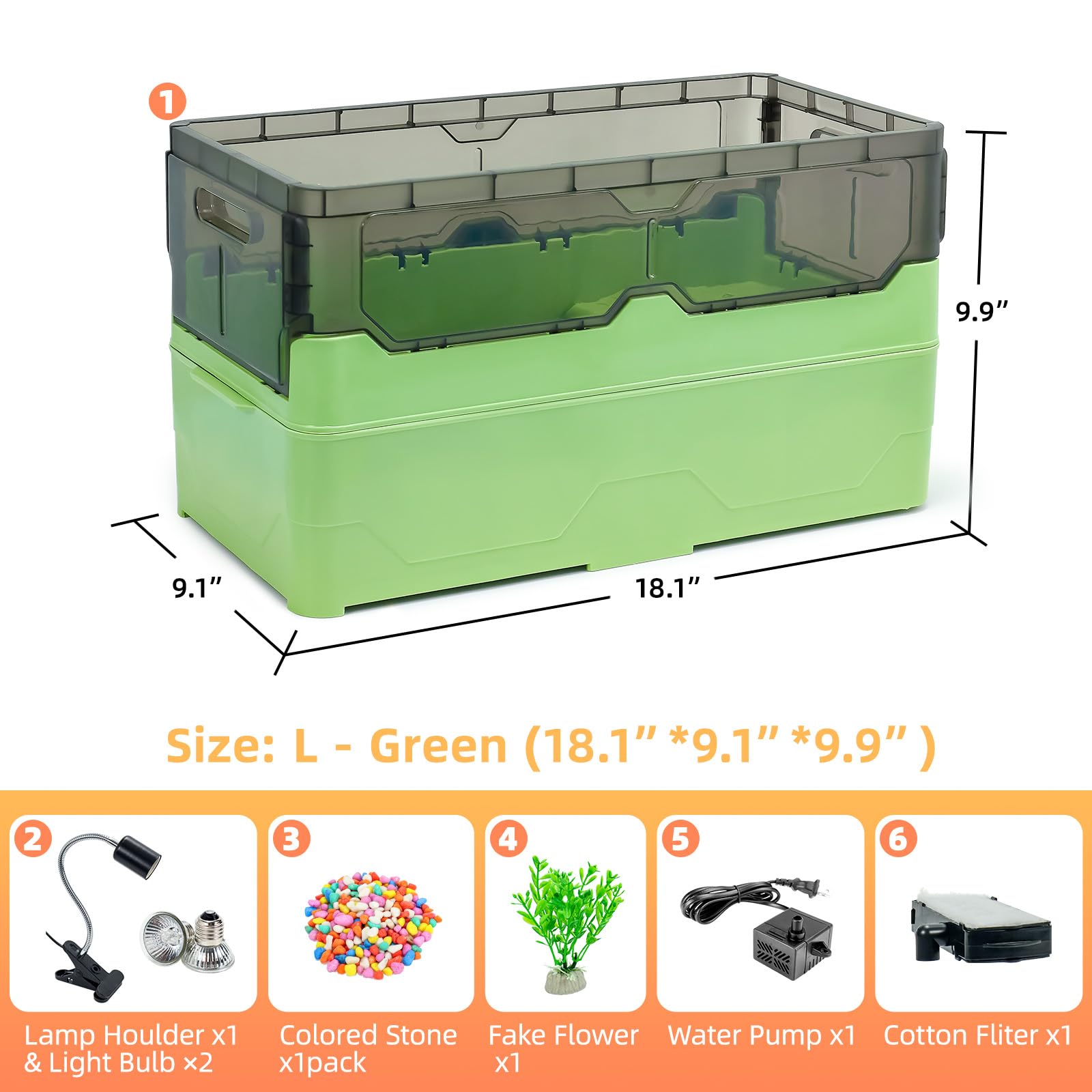 RunDuck turtle habitat waterfall feature showcases engaging water play for enrichment and exercise.