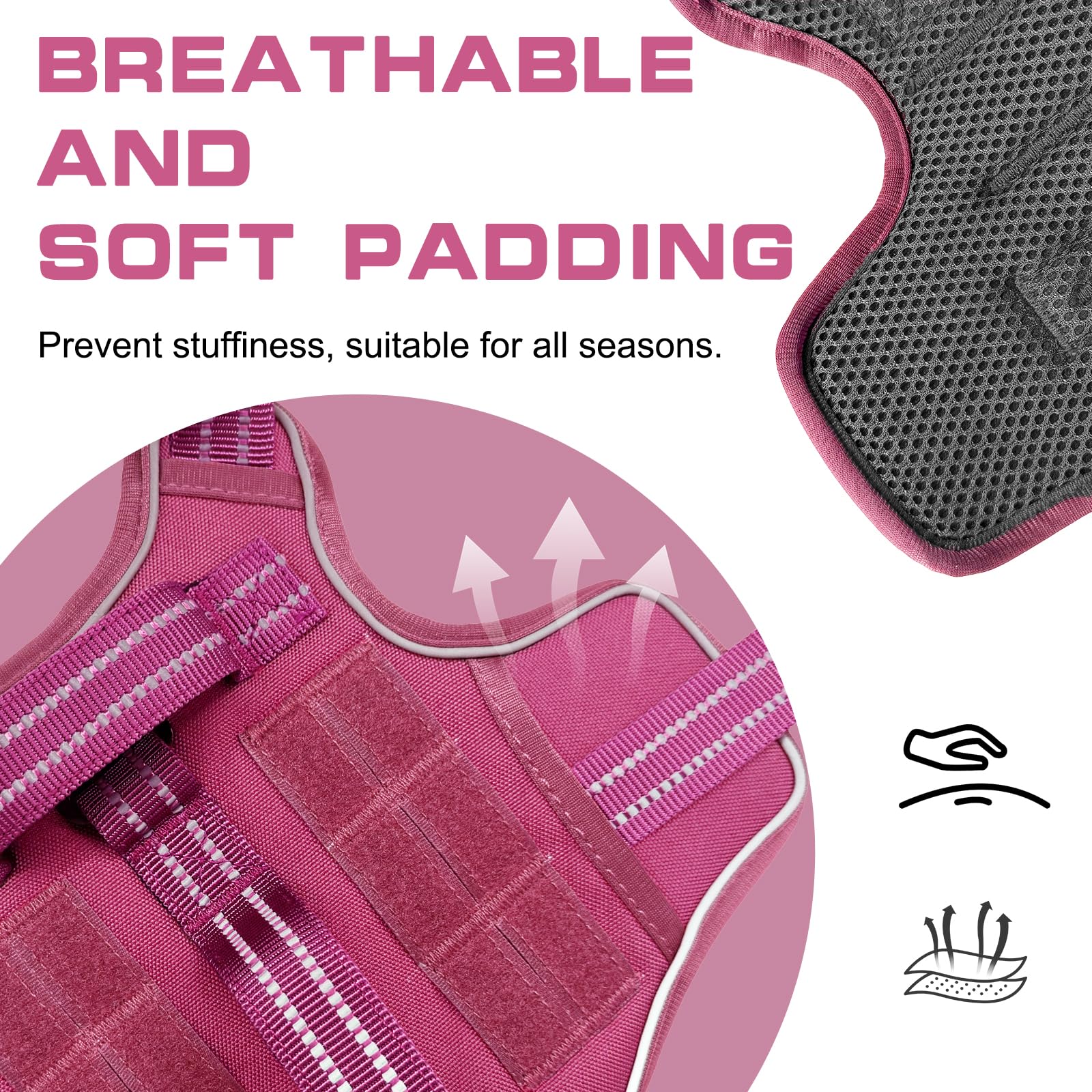 RunFido breathable padded harness ensuring comfortable wear during activity.