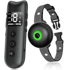 RUNLANE dog shock collar remote in use for clear training cues.