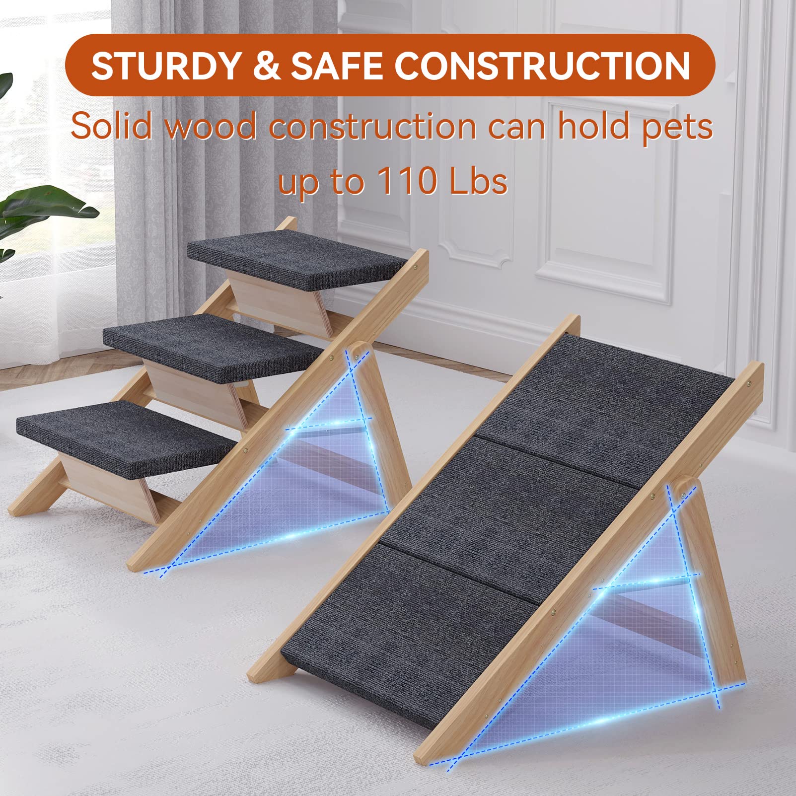 RunLexi Pet Stairs dimensions support safe access for medium dogs