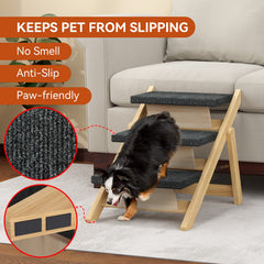 RunLexi Pet Stairs non-slip felt carpet enhances paw grip