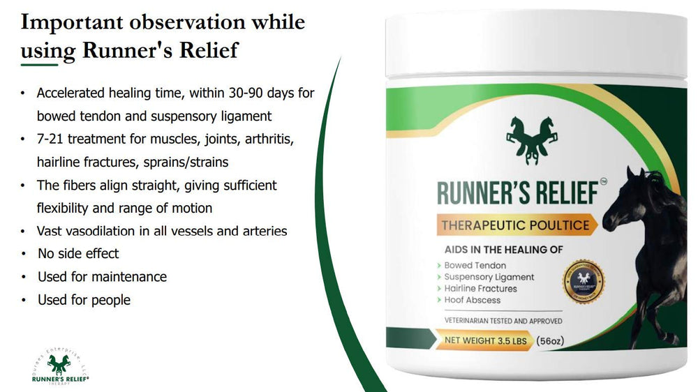 RUNNER'S RELIEF joint swelling focus; potential swelling relief and mobility support