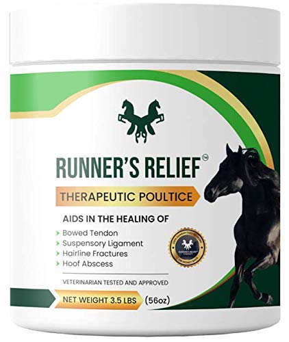 RUNNER'S RELIEF tendon application; soothing poultice aids circulation for tendon care