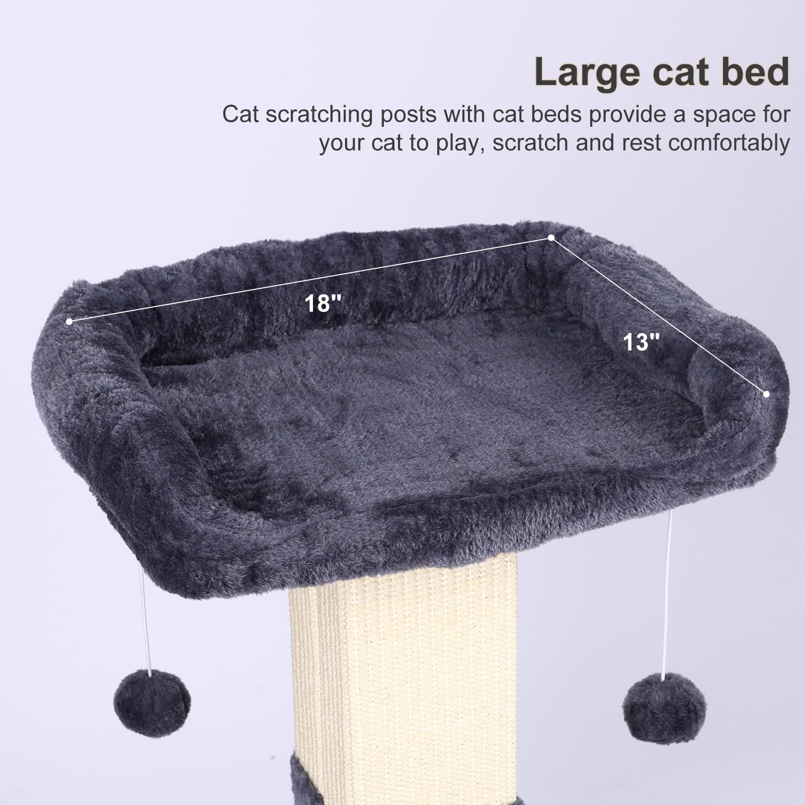 Runske cat scratching post dark grey—stylish, durable design for indoor cats