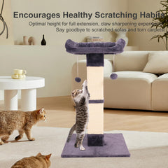 Runske cat scratching post plush bed—soft elevated perch for cozy naps
