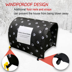 Runwosen outdoor cat shelter in foldable design, easy transport and storage.