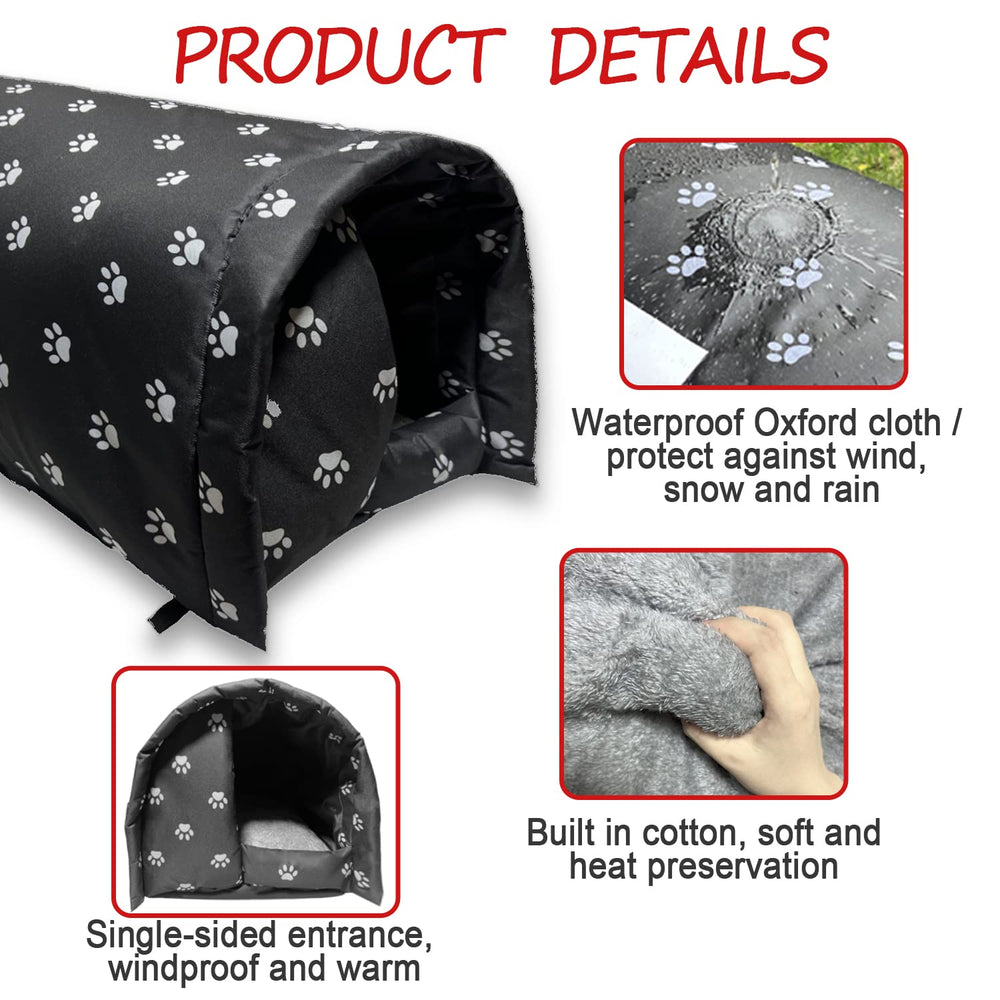 Runwosen waterproof oxford cloth shelter with plush lining provides dry, cozy protection.