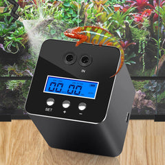 RUNWUSHENG reptile humidifier with LCD timer display highlights scheduling and precise humidity control.