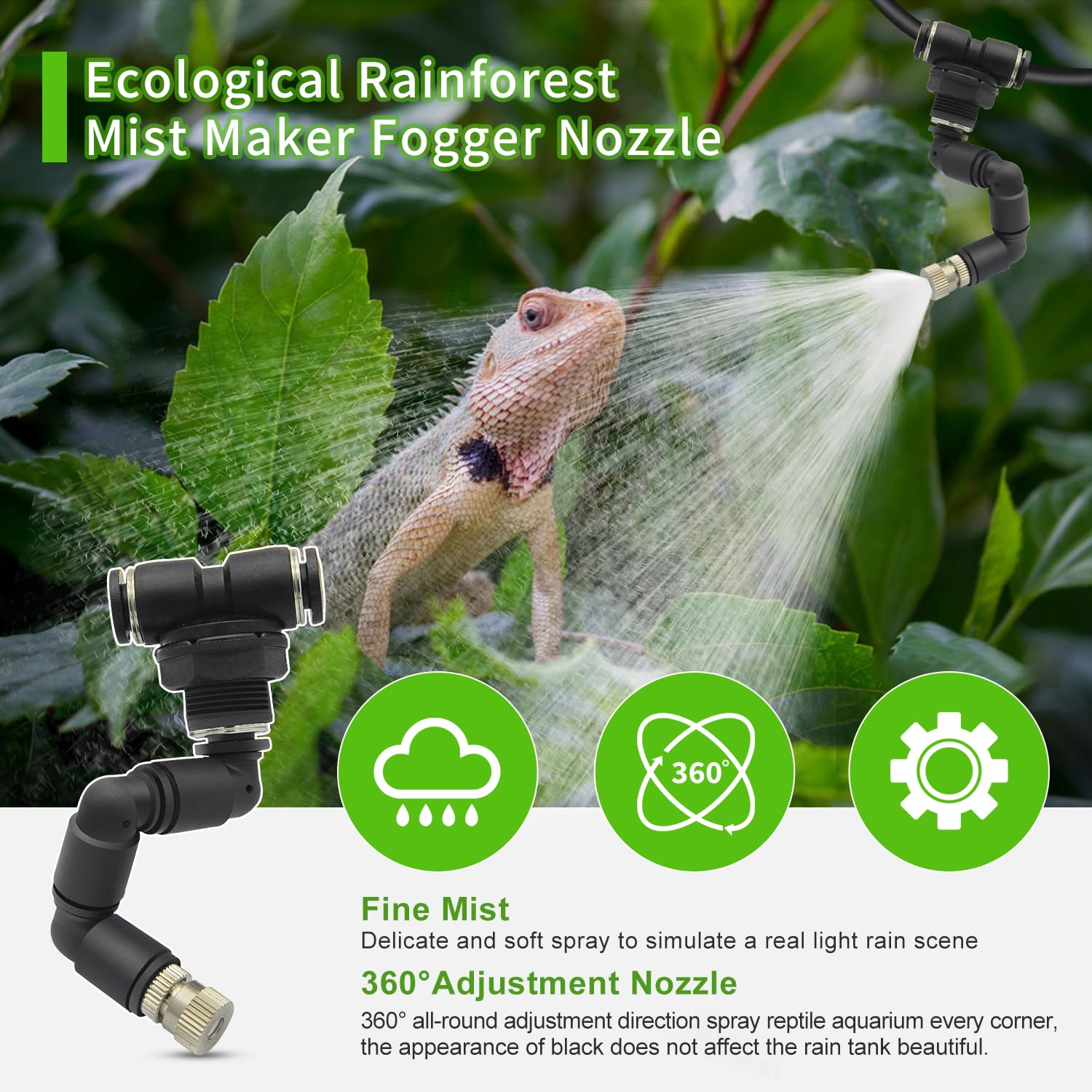 RUNWUSHENG self-priming pump delivers reliable reptile misting