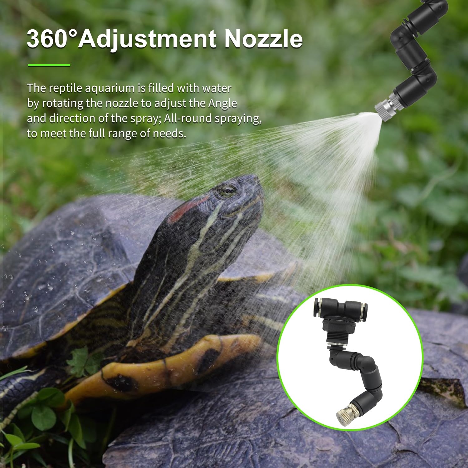 RUNWUSHENG Reptile Mister System installation guide for DIY rainforest setup.