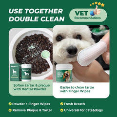 RunyePet deep dental kit powder 45g for gentle tartar control during routine care.