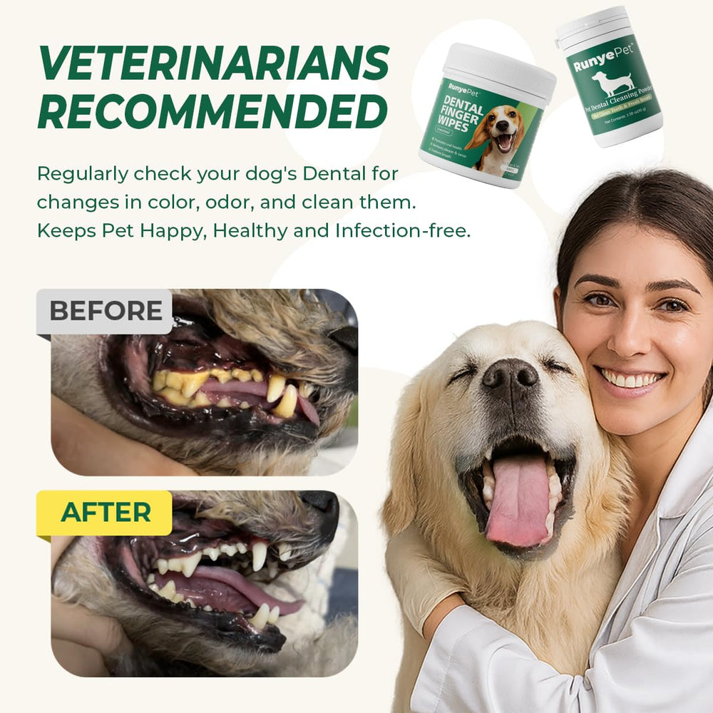 RunyePet dental finger wipes soft touch for comfortable pet mouth cleaning.
