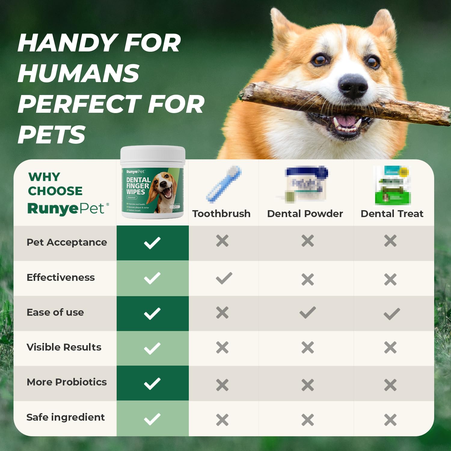 RunyePet travel-friendly dental care kit for on-the-go routines.