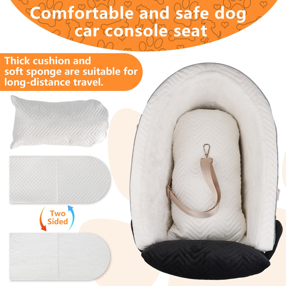 RUONARIER adjustable-seatbelt dog car seat lets you secure your pet safely.