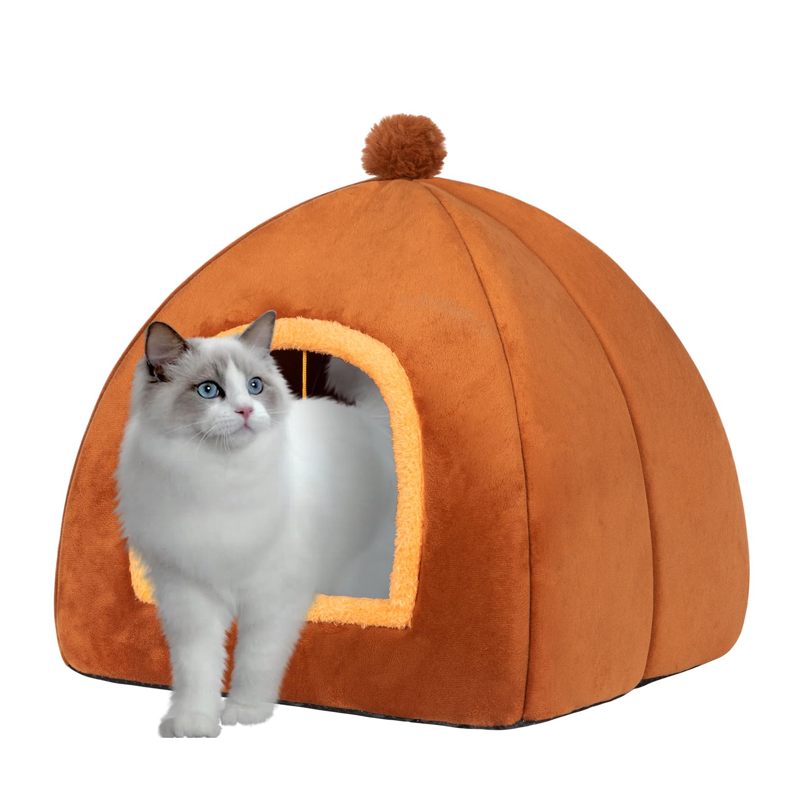 RUONARIER cat bed cave exterior offers a cozy hideout for indoor cats.