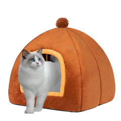 RUONARIER cat bed cave exterior offers a cozy hideout for indoor cats.