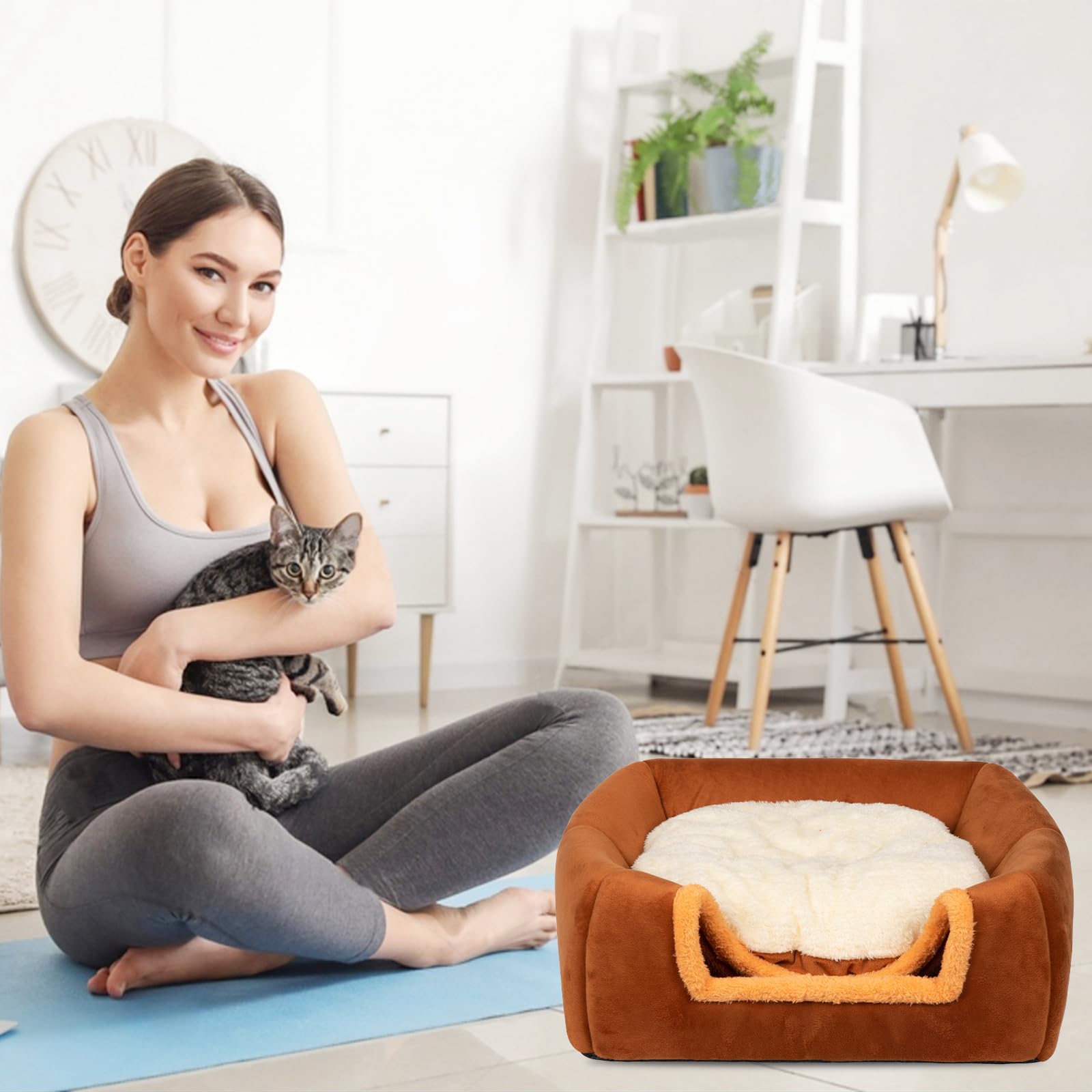 RUONARIER cat bed foldable design makes storage and travel easy.