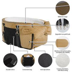 RUONARIER dog car seat with adjustable belt keeps tiny dogs secure