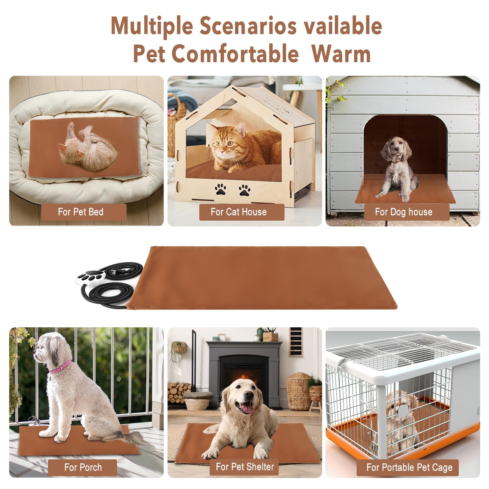 Ruyyi indoor pet heating pad provides cozy warmth at home